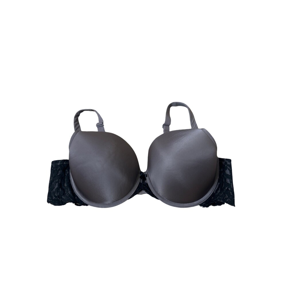 Torrid bra gray black lace underwire padded SZ 40D